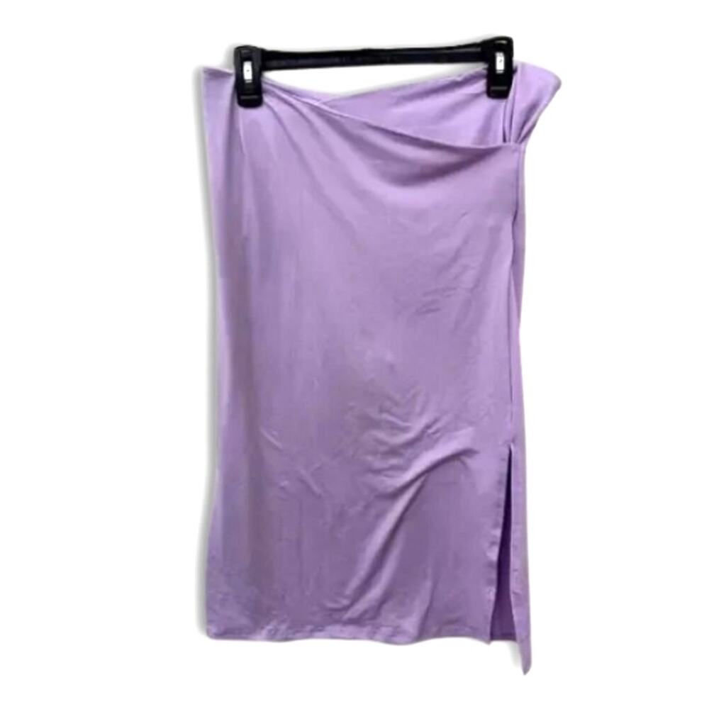 Vero Moda Skirt Above-the-Knee Back Zip Closure Side Slit Lilac Purple Small NWT